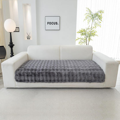 Faux Rabbit Fur Couch Cover